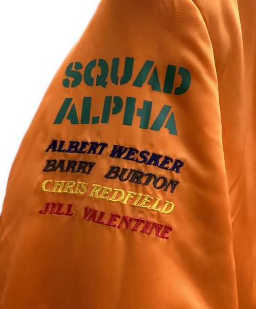 biohazard（バイオハザード）biohazard (バイオハザード) MA-1ジャケット ネイビー×オレンジ サイズ:38の古着・服飾アイテム