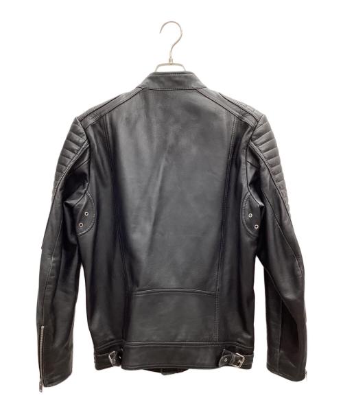 DIESEL（ディーゼル）DIESEL (ディーゼル) シングルライダースジャケット ブラック サイズ:Mの古着・服飾アイテム