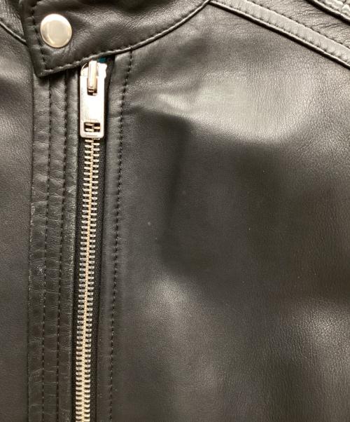 DIESEL（ディーゼル）DIESEL (ディーゼル) シングルライダースジャケット ブラック サイズ:Mの古着・服飾アイテム