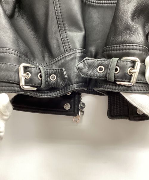 DIESEL（ディーゼル）DIESEL (ディーゼル) シングルライダースジャケット ブラック サイズ:Mの古着・服飾アイテム