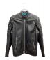 DIESEL（ディーゼル）の古着「シングルライダースジャケット」｜ブラック
