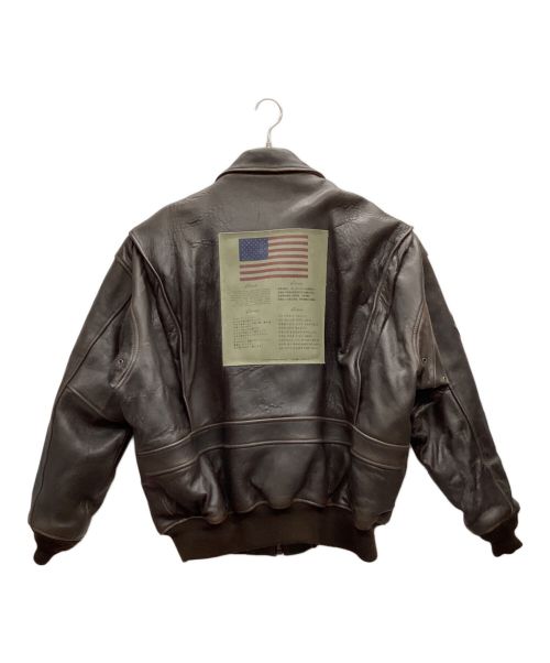 U'S NAVY（アメリカ海軍）U'S NAVY (ユーエスネイビー) G-1フライトジャケット ブラウン サイズ:3XLの古着・服飾アイテム