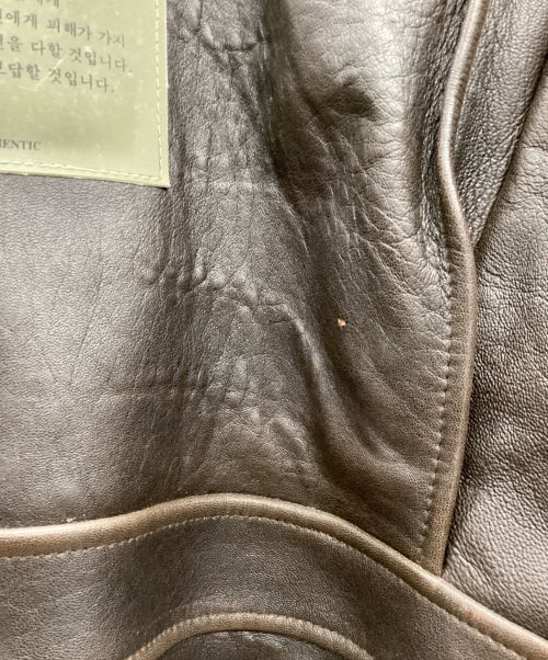 U'S NAVY（アメリカ海軍）U'S NAVY (ユーエスネイビー) G-1フライトジャケット ブラウン サイズ:3XLの古着・服飾アイテム