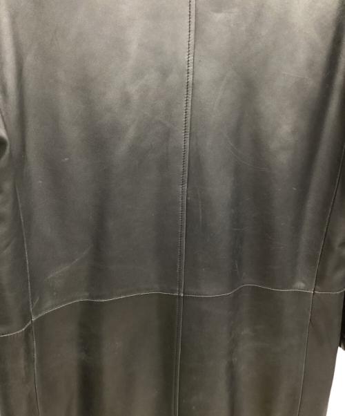 BURBERRY BLACK LABEL（バーバリーブラックレーベル）BURBERRY BLACK LABEL (バーバリーブラックレーベル) ファー付レザーコート ブラック サイズ:Mの古着・服飾アイテム