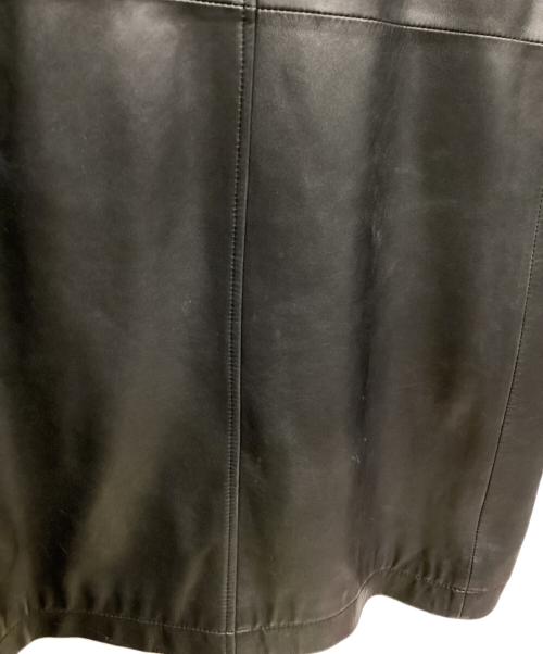 BURBERRY BLACK LABEL（バーバリーブラックレーベル）BURBERRY BLACK LABEL (バーバリーブラックレーベル) ファー付レザーコート ブラック サイズ:Mの古着・服飾アイテム