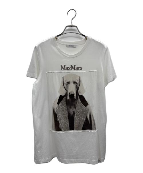 MaxMara（マックスマーラ）MaxMara (マックスマーラ) ドッグプリントTシャツ ホワイト サイズ:Mの古着・服飾アイテム