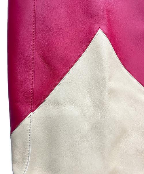 CELINE（セリーヌ）CELINE (セリーヌ) トートバッグ ホリゾンタルカバ レッド×ベージュの古着・服飾アイテム