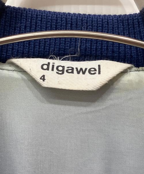 digawel（ディガウェル）DIGAWEL (ディガウェル) ジップブルゾン ネイビー サイズ:4の古着・服飾アイテム