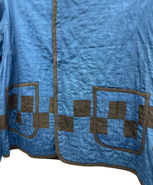 Story mfg.（ストーリーエムエフジー）Story mfg. (ストーリーエムエフジー) ノーカラージャケット ネイビー×ブラック サイズ:XSの古着・服飾アイテム