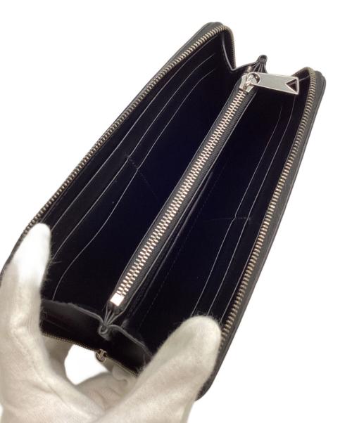 BOTTEGA VENETA（ボッテガベネタ）BOTTEGA VENETA (ボッテガベネタ) イントレチャート ジップアラウンドウォレット ブラックの古着・服飾アイテム