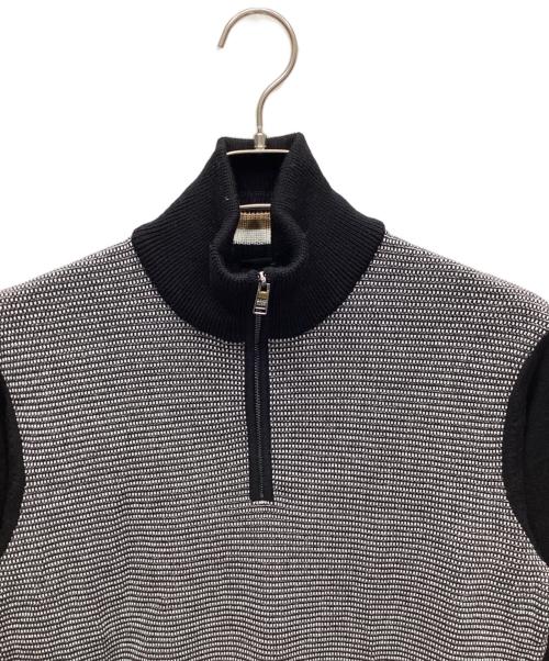 BOSS（ボス）BOSS (ボス) ハーフジップニット ブラック サイズ:Sの古着・服飾アイテム