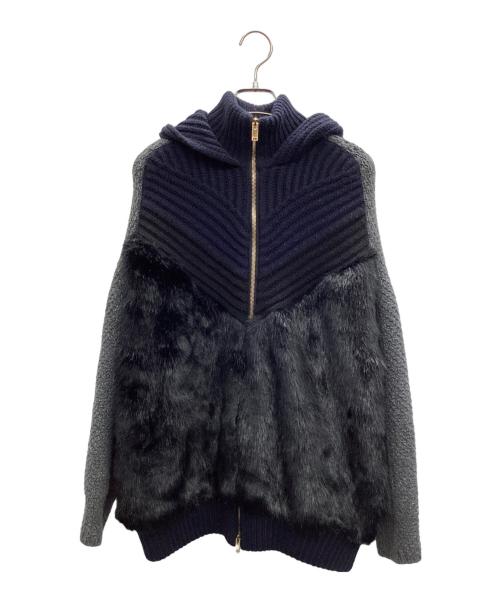 STELLA McCARTNEY（ステラマッカートニー）STELLA McCARTNEY (ステラマッカートニー) 切替ジャケット グレー×ネイビー サイズ:34の古着・服飾アイテム