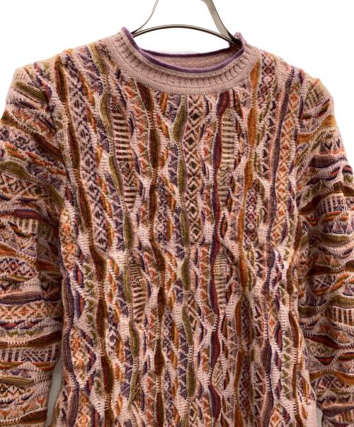 Coogi（クージー）Coogi (クージー) 3Dニット パープル サイズ:Sの古着・服飾アイテム