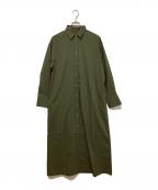 Loungedressラウンジドレス）の古着「シャツワンピース」｜オリーブ