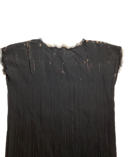 PLEATS PLEASE（プリーツプリーズ）PLEATS PLEASE (プリーツプリーズ) ノースリーブブラウス ブラック×ベージュ サイズ:3の古着・服飾アイテム