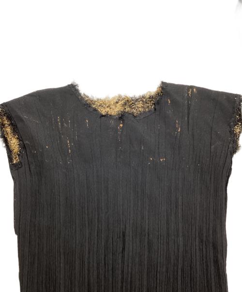 PLEATS PLEASE（プリーツプリーズ）PLEATS PLEASE (プリーツプリーズ) ノースリーブブラウス ブラック×ベージュ サイズ:3の古着・服飾アイテム