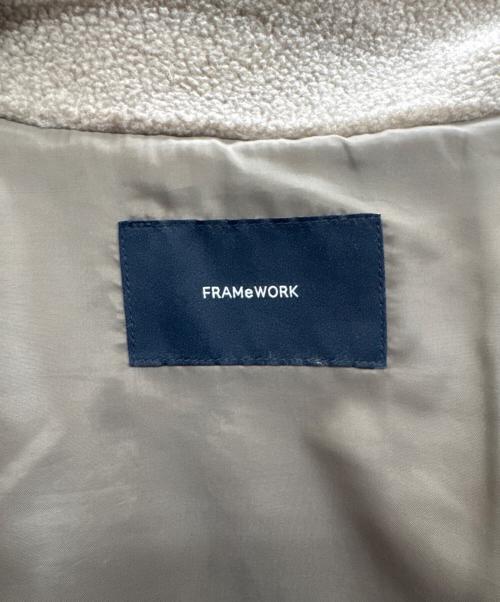 FRAMeWORK（フレームワーク）FRAMeWORK (フレームワーク) ウールボアスタンドブルゾン ブラウン サイズ:36の古着・服飾アイテム