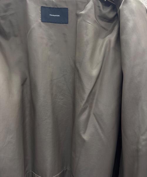 FRAMeWORK（フレームワーク）FRAMeWORK (フレームワーク) ウールボアスタンドブルゾン ブラウン サイズ:36の古着・服飾アイテム
