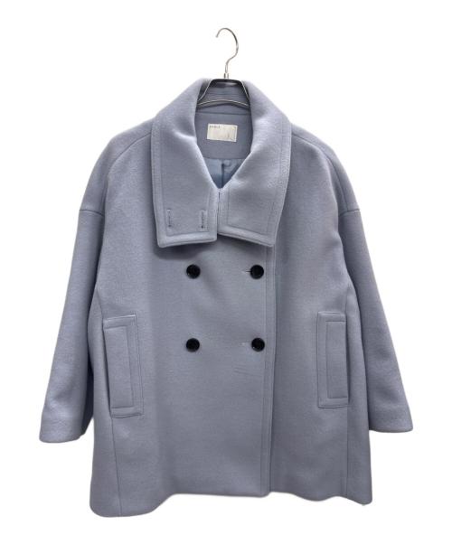 Noble（ノーブル）Noble (ノーブル) スタンドカラーオーバーコート ブルー サイズ:不明の古着・服飾アイテム