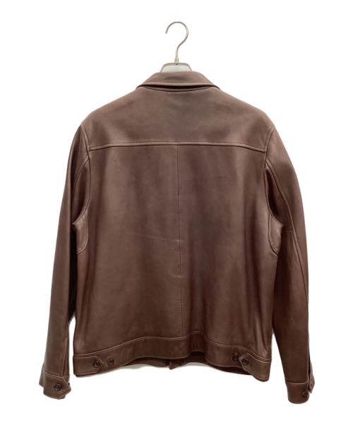 POLO RALPH LAUREN（ポロ・ラルフローレン）POLO RALPH LAUREN (ポロ・ラルフローレン) ラムレザージャケット ブラウン サイズ:LLの古着・服飾アイテム