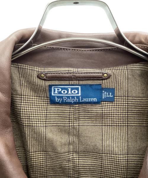 POLO RALPH LAUREN（ポロ・ラルフローレン）POLO RALPH LAUREN (ポロ・ラルフローレン) ラムレザージャケット ブラウン サイズ:LLの古着・服飾アイテム