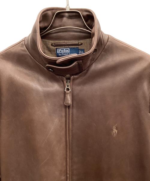 POLO RALPH LAUREN（ポロ・ラルフローレン）POLO RALPH LAUREN (ポロ・ラルフローレン) ラムレザージャケット ブラウン サイズ:LLの古着・服飾アイテム