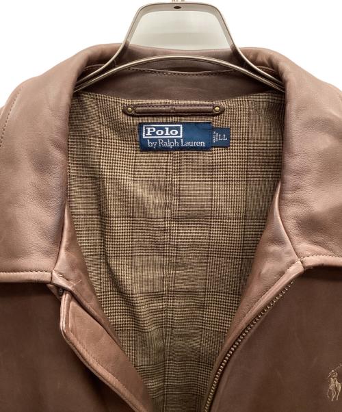 POLO RALPH LAUREN（ポロ・ラルフローレン）POLO RALPH LAUREN (ポロ・ラルフローレン) ラムレザージャケット ブラウン サイズ:LLの古着・服飾アイテム