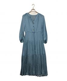 Diagram（ダイアグラム）の古着「ティアードワンピース」｜ブルー