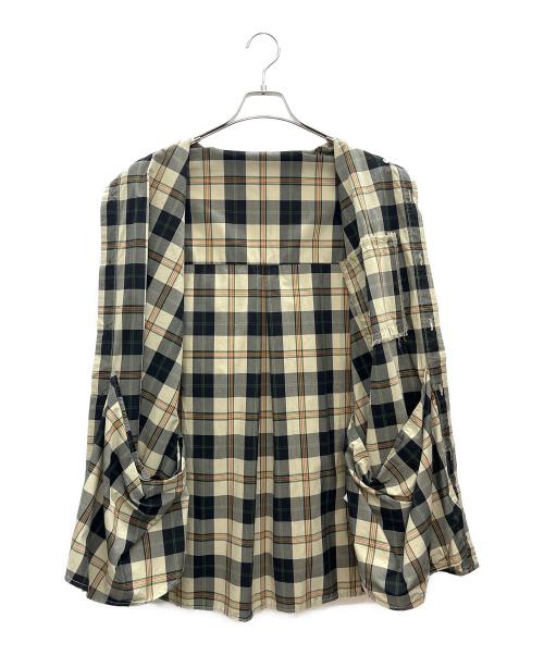 FreshService（フレッシュサービス）FreshService (フレッシュサービス) 長袖チェックシャツ ベージュ×ブラック サイズ:　の古着・服飾アイテム