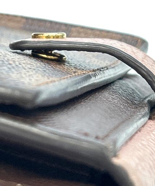 LOUIS VUITTON（ルイ ヴィトン）LOUIS VUITTON (ルイ ヴィトン) 2つ折り財布 ダミエ ブラウン×ピンクの古着・服飾アイテム
