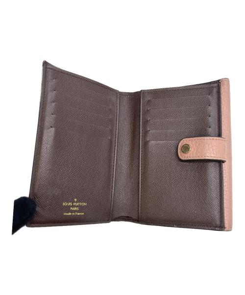 LOUIS VUITTON（ルイ ヴィトン）LOUIS VUITTON (ルイ ヴィトン) 2つ折り財布 ダミエ ブラウン×ピンクの古着・服飾アイテム