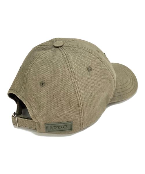 LOEWE（ロエベ）LOEWE (ロエベ) キャンバス パッチ キャップ  オリーブ サイズ:59の古着・服飾アイテム