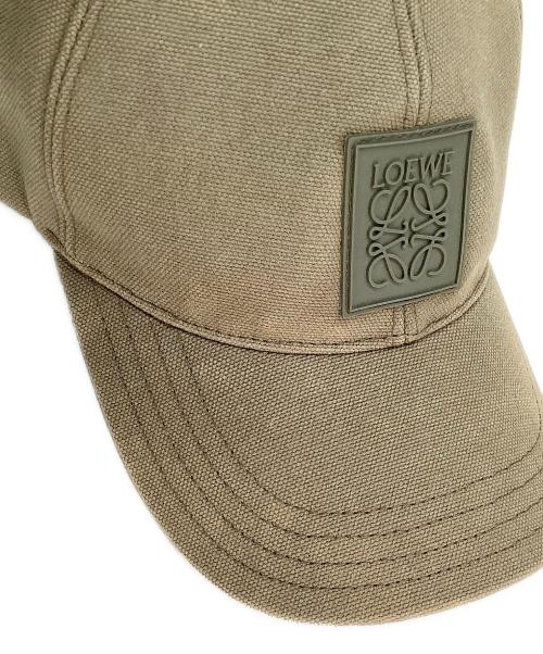 LOEWE（ロエベ）LOEWE (ロエベ) キャンバス パッチ キャップ  オリーブ サイズ:59の古着・服飾アイテム
