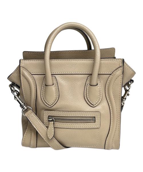 CELINE（セリーヌ）CELINE (セリーヌ) ショルダーバッグ ラゲージ ナノショッパー ベージュの古着・服飾アイテム