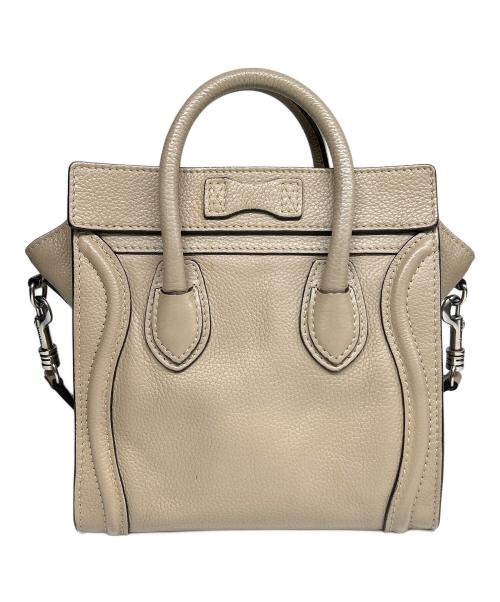 CELINE（セリーヌ）CELINE (セリーヌ) ショルダーバッグ ラゲージ ナノショッパー ベージュの古着・服飾アイテム