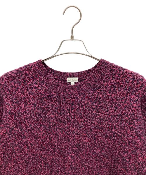 PAUL SMITH（ポールスミス）PAUL SMITH (ポールスミス) クルーネックニット パープル サイズ:Lの古着・服飾アイテム