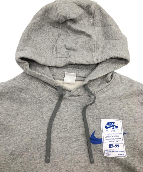 NIKE（ナイキ）NIKE (ナイキ) NIKE AS M NSW HOODIE AF1 OPEN DK GREY HEATHER 22HO-I　プルオーバーパーカー グレー サイズ:SIZE Mの古着・服飾アイテム