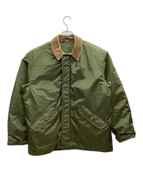 US NAVY（ユーエスネイビー）US NAVY (ユーエスネイビー) U.S.NAVY A-1ナイロンデッキジャケット 80s グリーン サイズ:不明の古着・服飾アイテム
