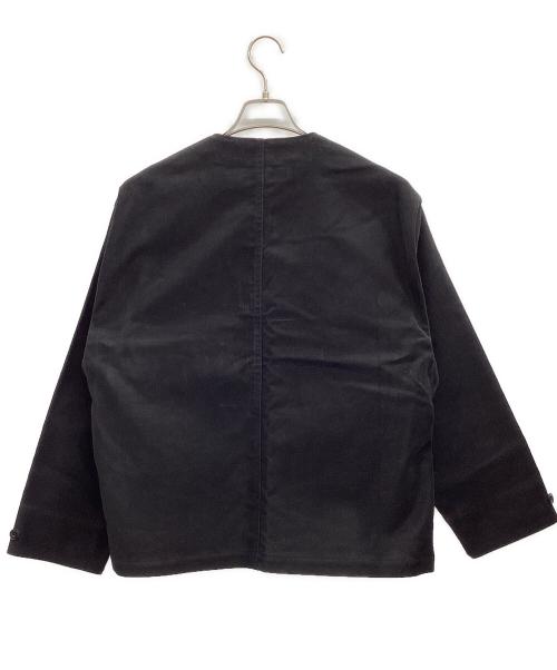 HAVERSACK（ハバーサック）HAVERSACK (ハバーサック) ノーカラーモールスキンワークジャケット ブラック サイズ:L 未使用品の古着・服飾アイテム