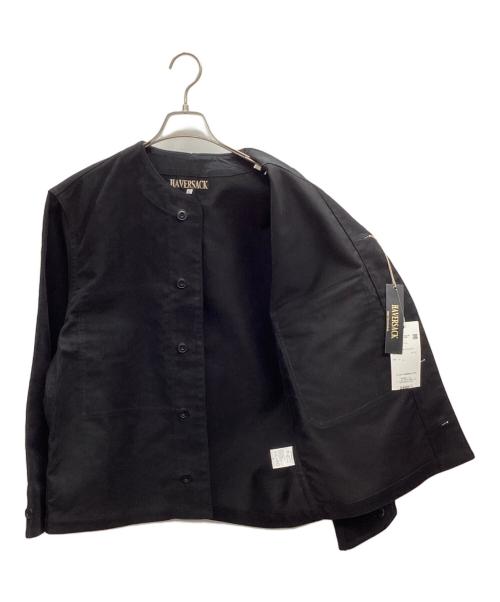 HAVERSACK（ハバーサック）HAVERSACK (ハバーサック) ノーカラーモールスキンワークジャケット ブラック サイズ:L 未使用品の古着・服飾アイテム