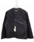HAVERSACK（ハバーサック）の古着「ノーカラーモールスキンワークジャケット」｜ブラック