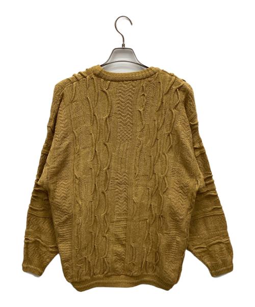 J.Ferrar（ジェイフェラー）J.Ferrar (ジェイフェラー) ケーブルニット イエロー サイズ:Lの古着・服飾アイテム