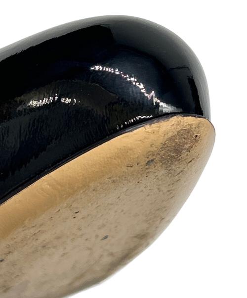 Salvatore Ferragamo（サルヴァトーレ フェラガモ）Salvatore Ferragamo (サルヴァトーレ フェラガモ) エナメルヒールパンプス ブラック サイズ:6の古着・服飾アイテム