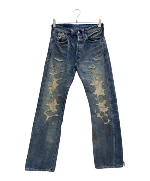 LEVI'S（リーバイス）LEVI'S (リーバイス) レイバーリペアード ダメージドデニムパンツ インディゴ サイズ:W31×L33の古着・服飾アイテム