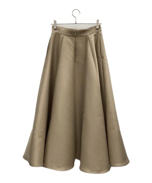 CLANE（クラネ）CLANE (クラネ) ボリュームフレアスカート ベージュ サイズ:2 未使用品の古着・服飾アイテム