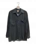 YOKEヨーク）の古着「オープンカラーシャツ」｜ネイビー