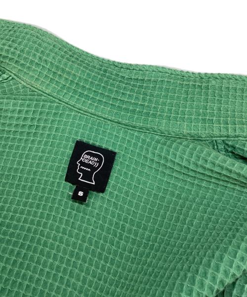 BRAIN DEAD（ブレインデッド）BRAIN DEAD (ブレインデッド) WAFFLE BUTTON FRONT SHIRT グリーン サイズ:Sの古着・服飾アイテム