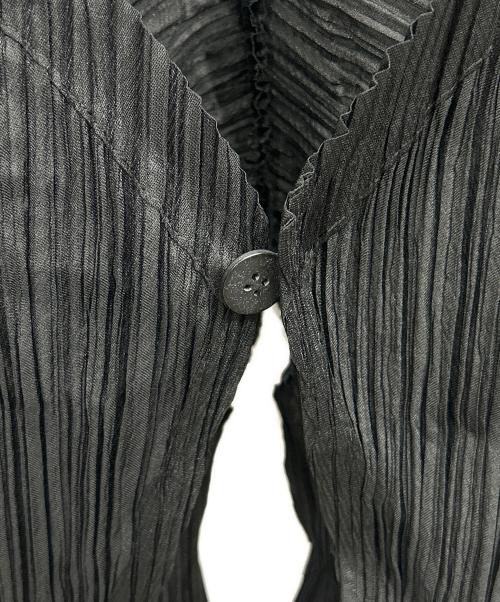 PLEATS PLEASE（プリーツプリーズ）PLEATS PLEASE (プリーツプリーズ) プリーツカーディガン ブラック サイズ:FREEの古着・服飾アイテム