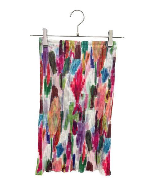 PLEATS PLEASE（プリーツプリーズ）PLEATS PLEASE (プリーツプリーズ) タイトプリーツスカート マルチカラー サイズ:3の古着・服飾アイテム