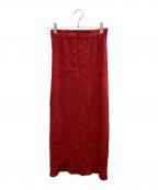 PLEATS PLEASEプリーツプリーズ）の古着「プリーツスカート」｜レッド